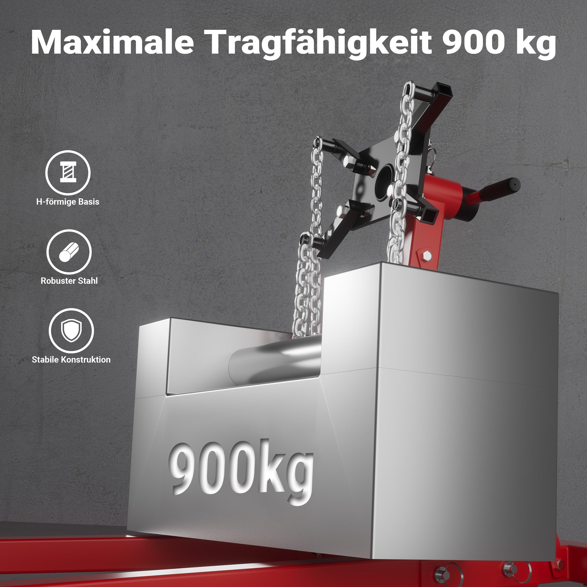 Cavalletto di sostegno per motore max 900 kg Sollevatore motore