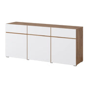 Buffet HAVANA – 180 cm – 3 ante a battente e 3 cassetti – Rovere e bianco – Design contemporaneo