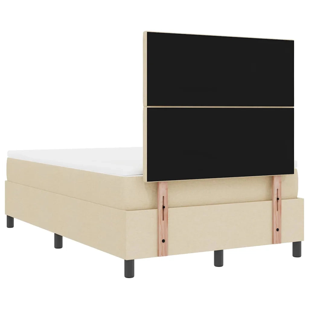 Letto a molle con materasso con led Crema 120 x 190 cm Tessuto