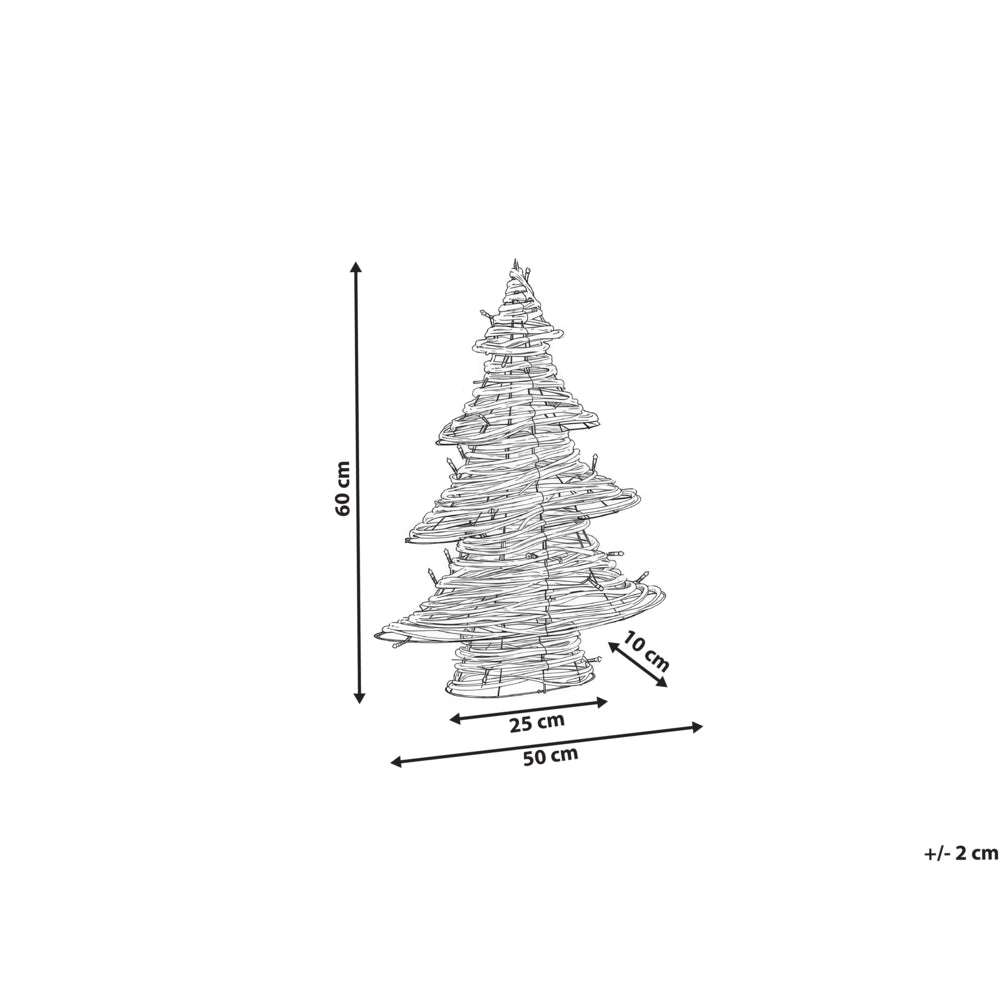 LED Decorazione Albero di Natale Oro Ferro 60 cm Luce Figura Natale 40 lampadine LED