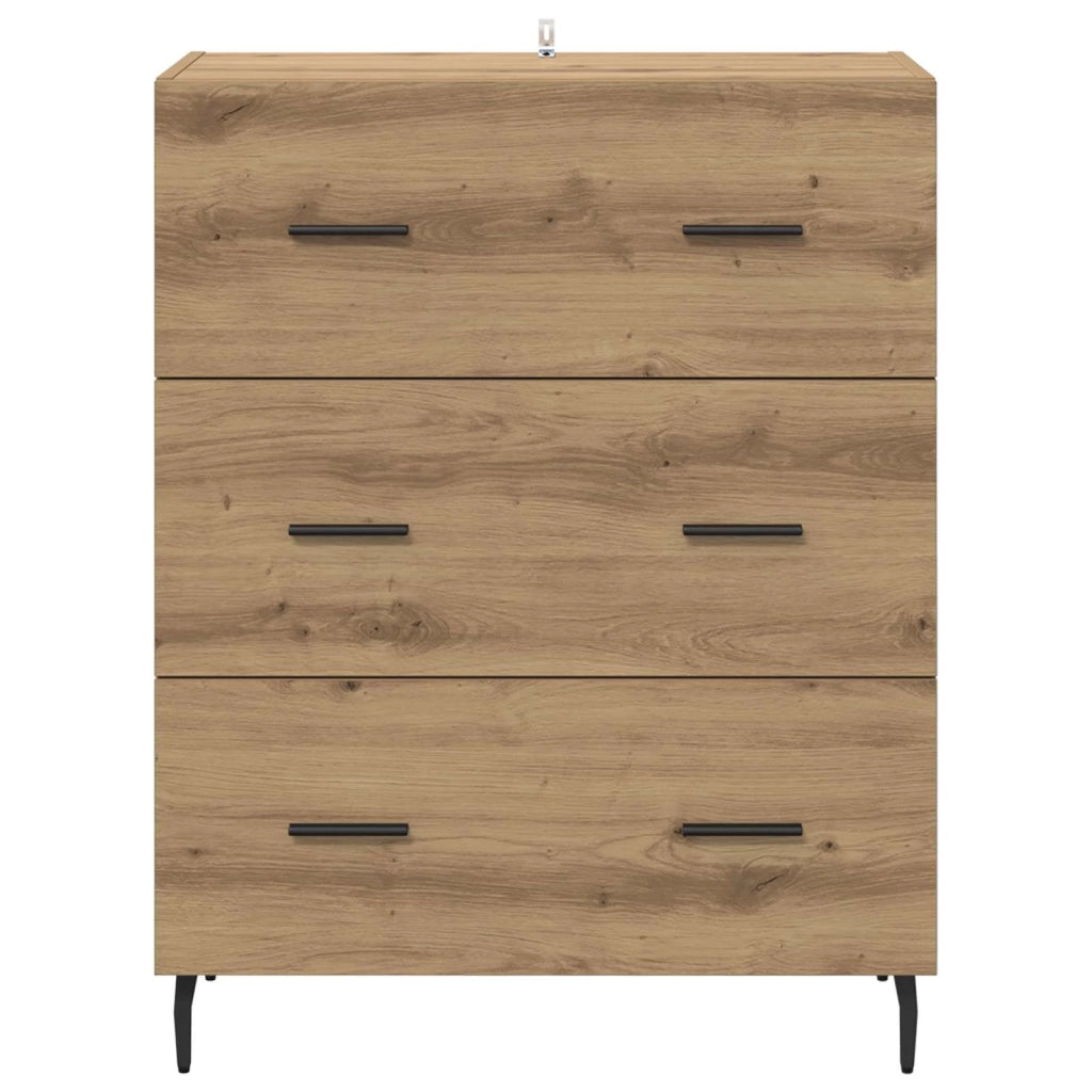 Credenza | Madia | Buffet da pranzo | Armadio da pranzo con cassetto Rovere artigianale 69,5 x 34 x 90 cm
