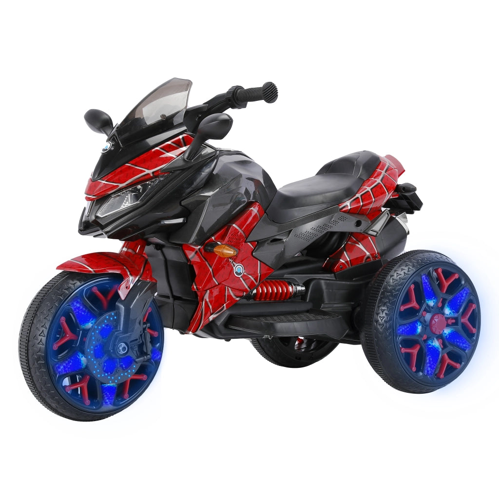 Motocicletta Elettrica per Bambini ¨C zephmum ¨C Verde con Luci e Van portaoggetti