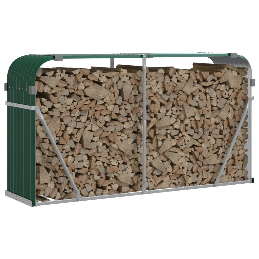 Portaceppi Verde 180x45x100 cm in Acciaio Zincato 364544
