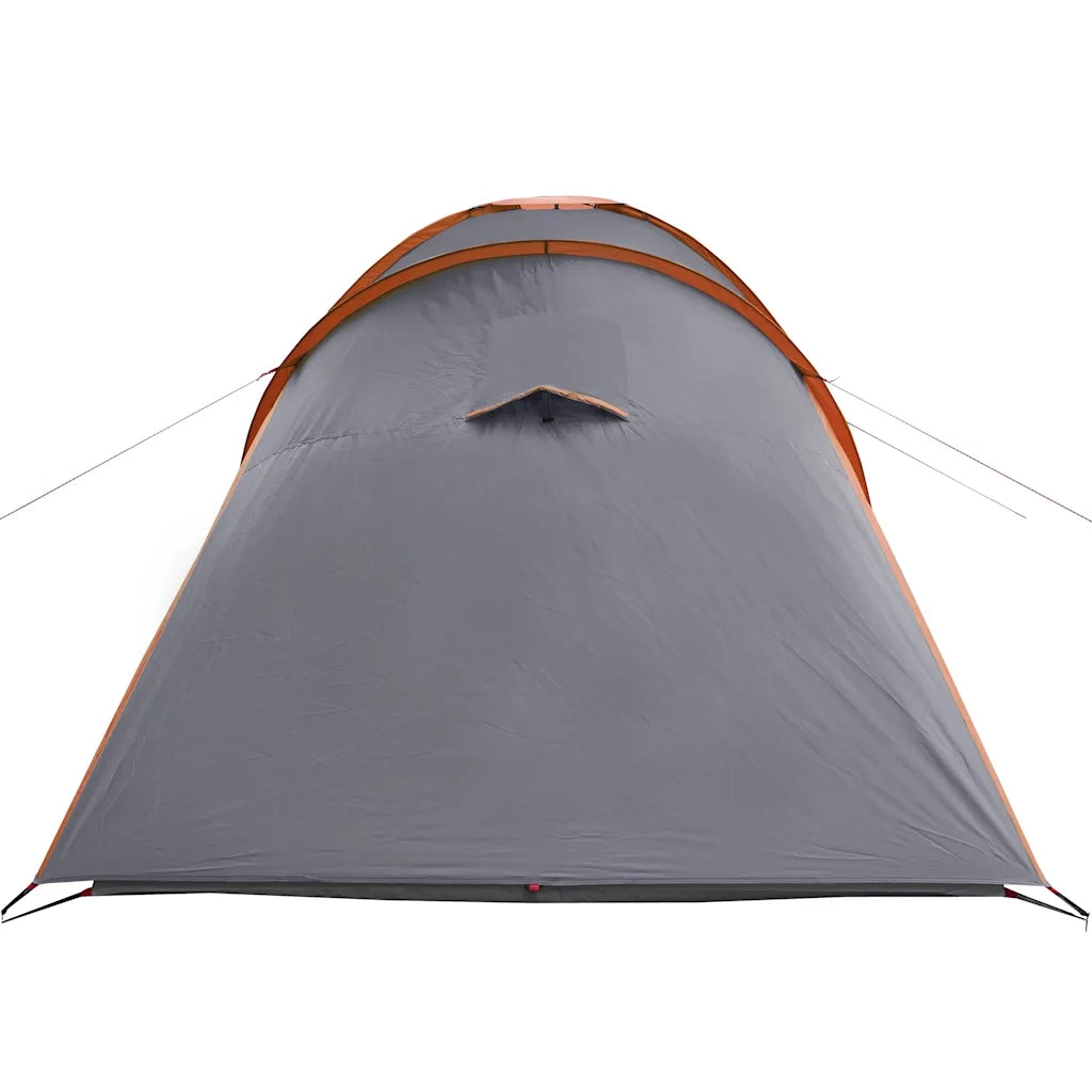 Tenda da Campeggio a Cupola 6 Persone Grigio e Arancione