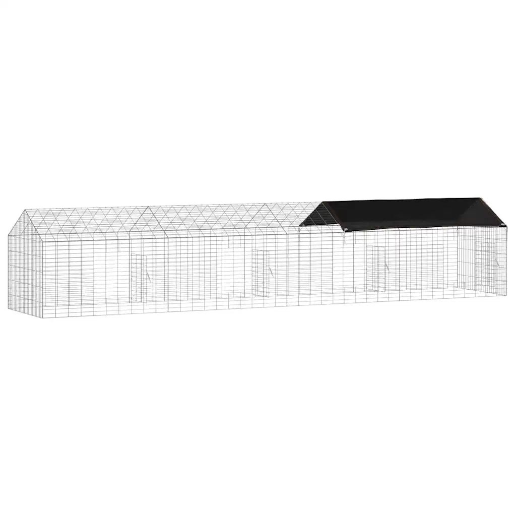 Gabbia per Conigli Argento 400 x 78 x 78 cm Acciaio zincato 42019238