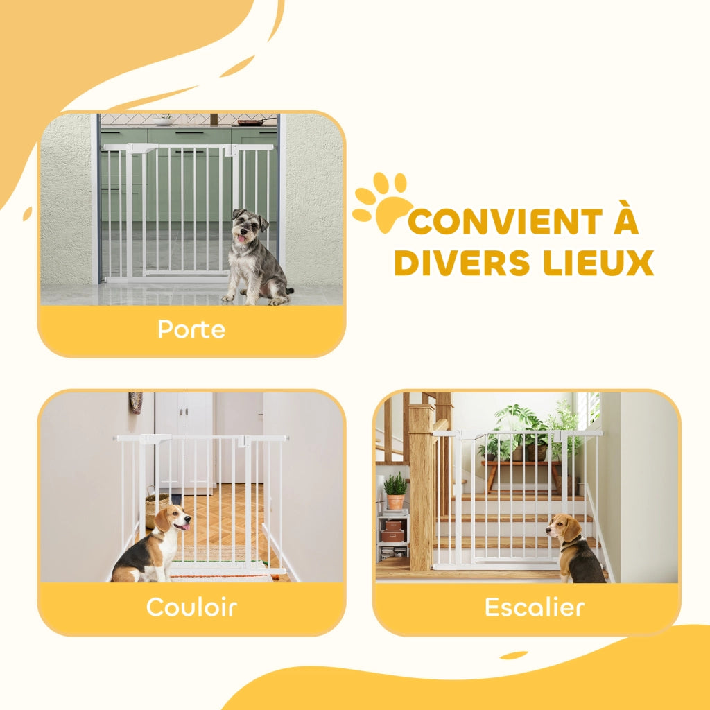 Barriera di sicurezza per bambini e cani ¨C zephmum ¨C 76-102 cm bianco