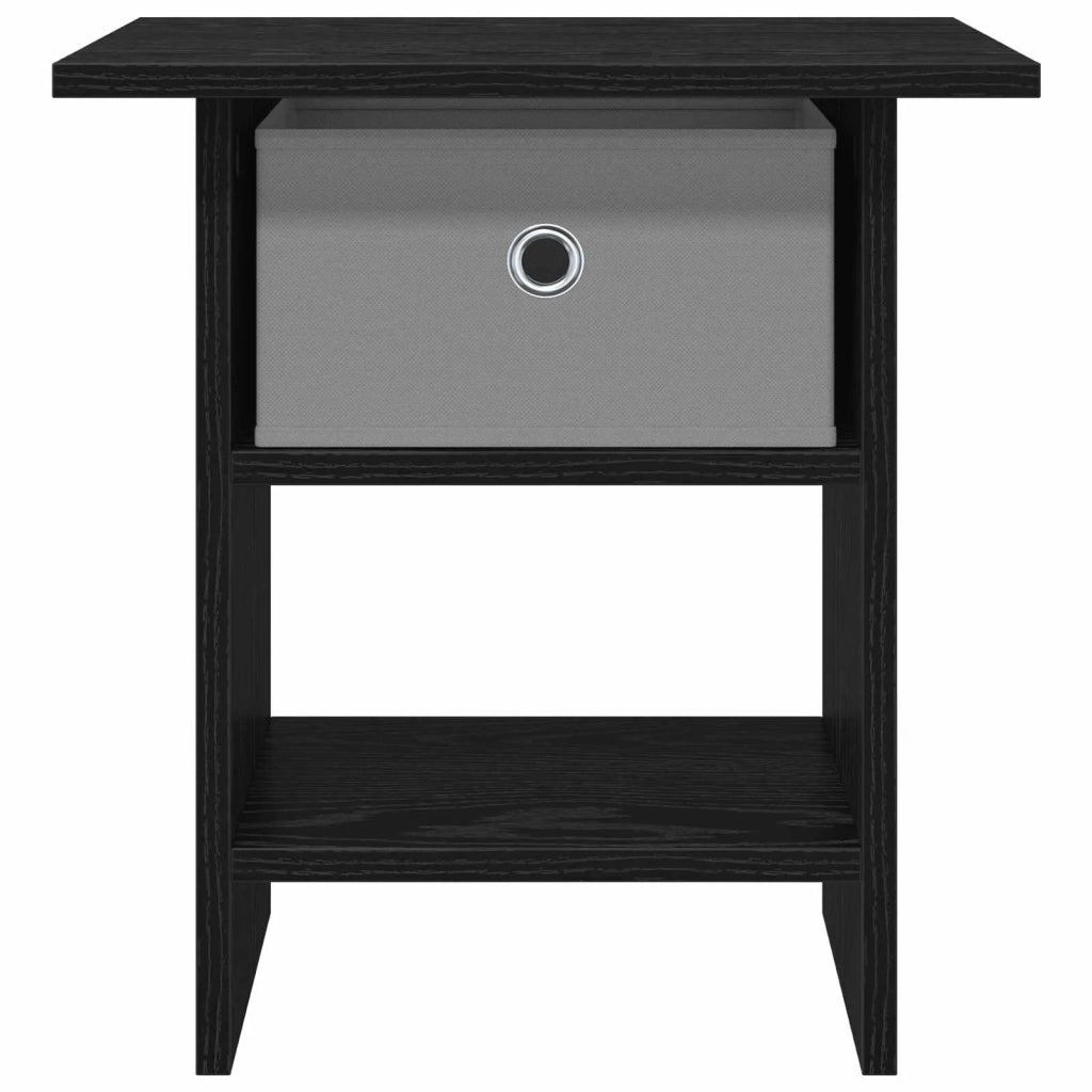 Comodino Rovere Nero 41 x 40 x 45 cm Legno multistrato