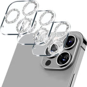 Vetrino di Protezione per Camera iPhone 14 Pro e iPhone 14 Pro Max - Lente di Protezione 3D Stereoscopica - 9H - Protezione HD per Camera - Diamante Bianco - Accessorio di Protezione Completa