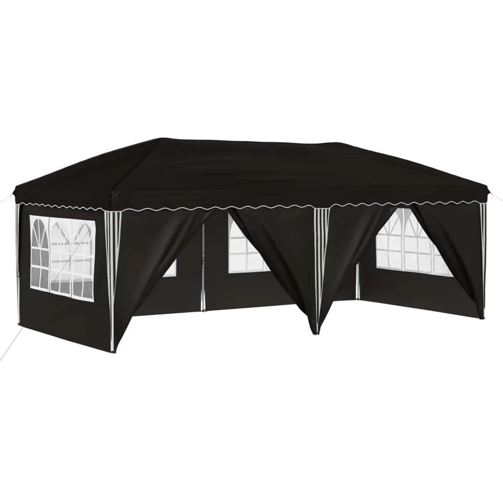 Tenda per feste a pop-up-Gazebo 575 x 288 x 245 cm Nero