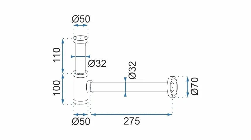 Sifone Per Lavabo Klik-klak Universale Copper
