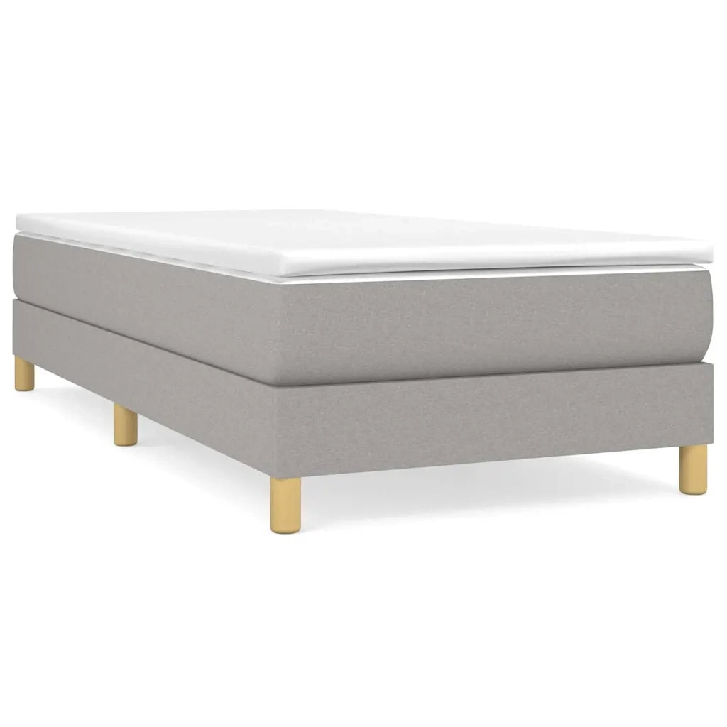 Struttura Letto a Rete a Molle-Giroletto Grigio Chiaro 80x200 cm Tessuto 255270