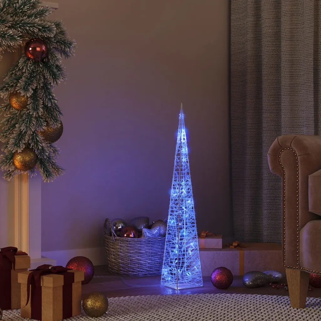 Cono di Luce LED Decorativo Acrilico Blu 60 cm 328957