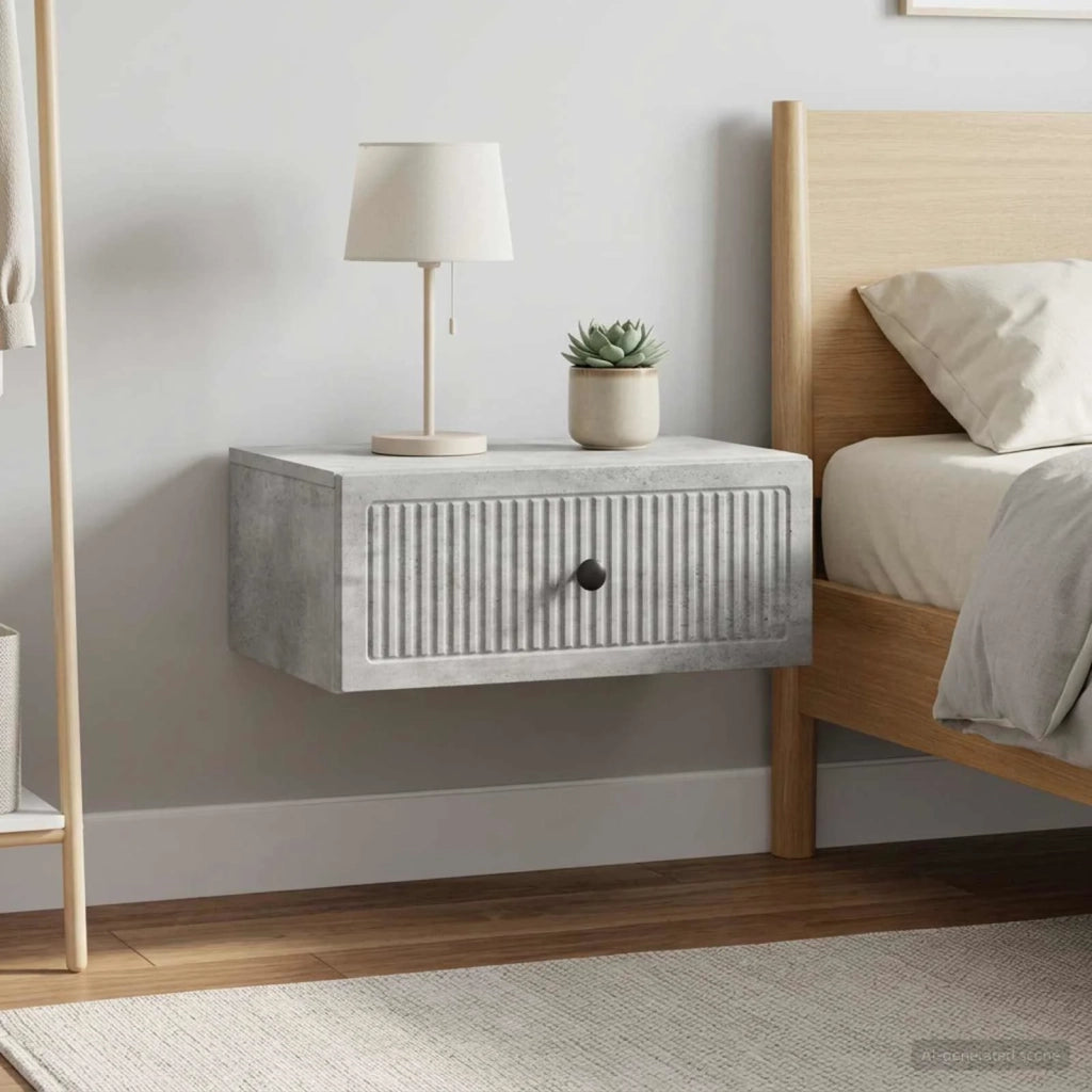 Armadio da Notte 2 pcs Grigio Cemento 49 x 34,5 x 20 cm 897942