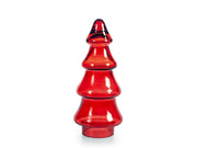 Albero natale rosso in vetro soffiato a mano