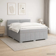 Letto box spring con materasso Grigio Chiaro 140 x 200 cm 3452684