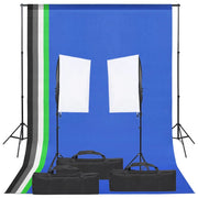 Kit per studio fotografico con illuminazione e fondale nero 02_0042425