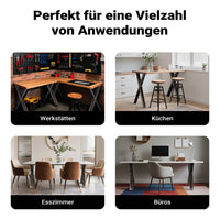 Base per tavolo 72x60 cm con gambe tavolo a forma di X acciaio verniciato