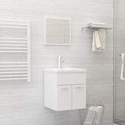 Set Mobili da Bagno 2 pz Bianco in Legno Multistrato cod mxl 55475