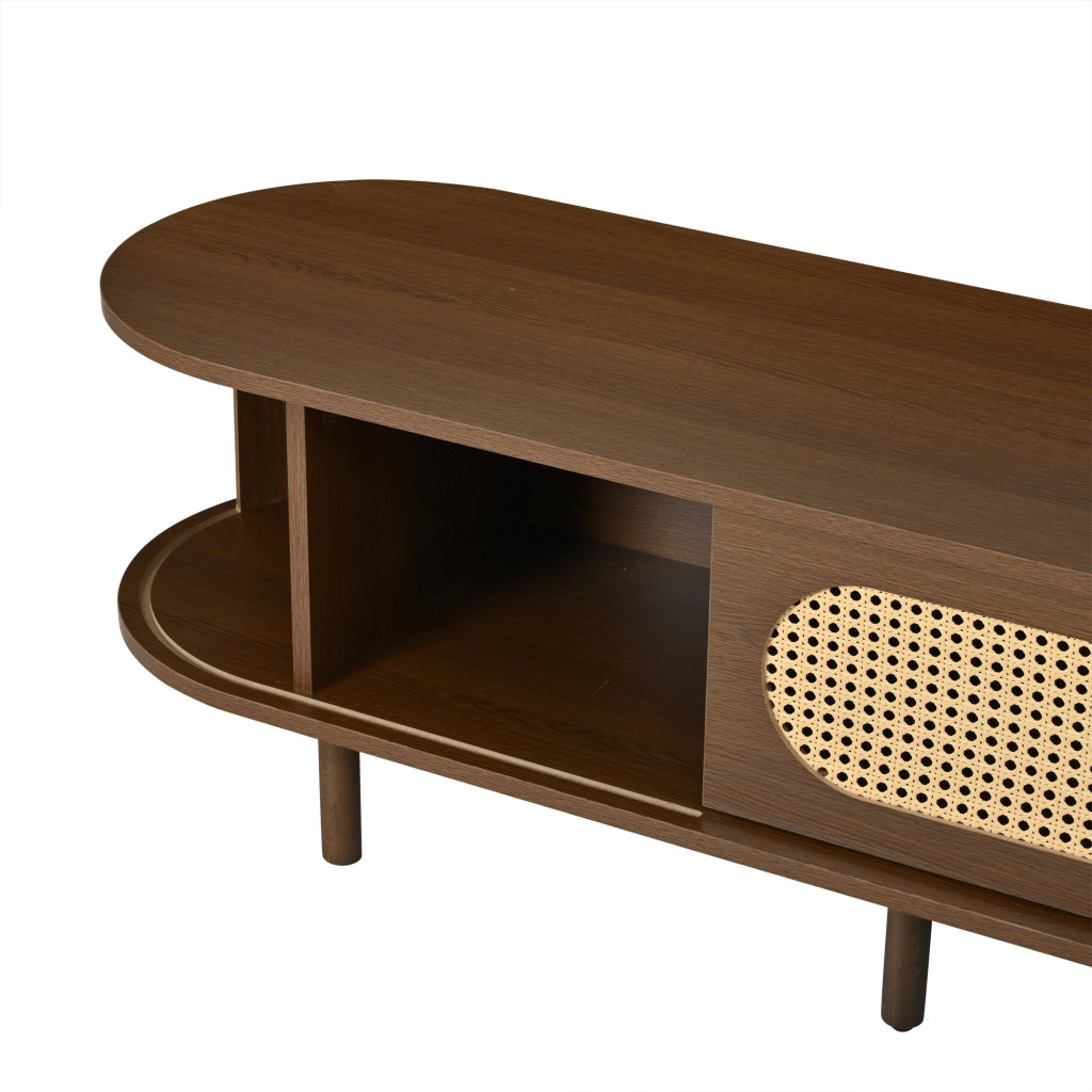 Mobile TV 180x40x40 cm con 2 ante e 2 porte a serranda in MDF