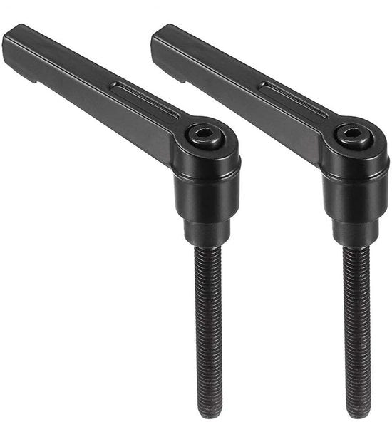 Flessimetriche 2 pezzi - Adattabile - Chiave inglese rapida con pulsante a bottone - Lega di alluminio - Bordo esterno - Per macchine e apparecchiature - Viti a bottone