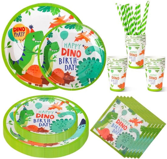 Set di tavola da 120 pezzi - Decorazioni per feste di compleanno - Materiali sicuri per bambini - Ideale per 24 ospiti