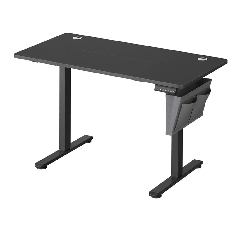Scrivania elettrica regolabile in altezza 60 x 120 x (72-120) cm 4 altezze di memoria tasca portaoggetti nera 12_0004576