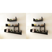 Mensole da Parete 6 pz Nero cod mxl 53806