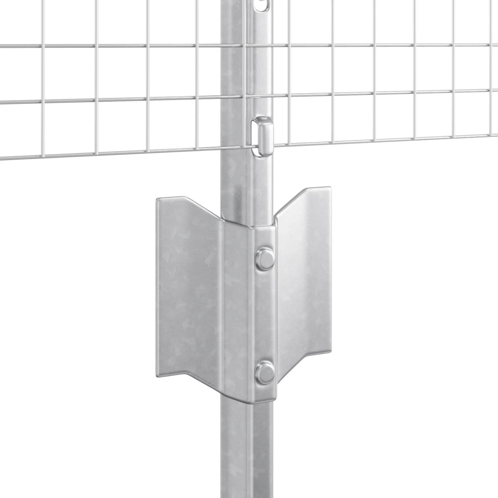Set di Recinzioni da Giardino Set di 2 Acciaio Galvanizzato