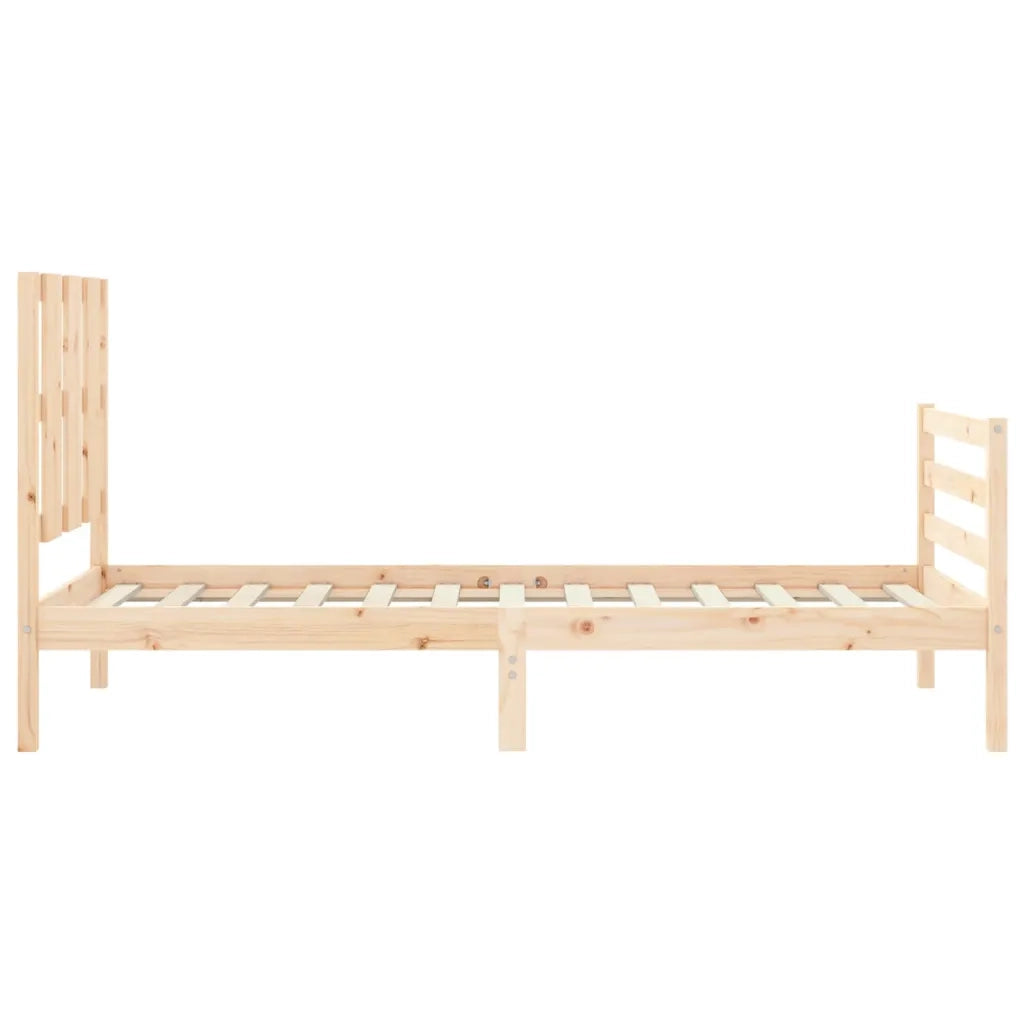Giroletto con Testiera-Struttura Letto con testiera 100x200 cm in Legno Massello 511835