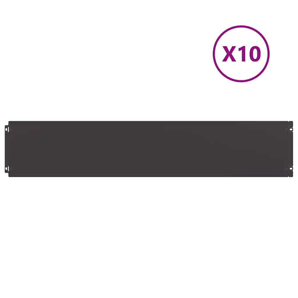 Bordure per Prato 10 pz Nere Acciaio Laminato a Freddo 860154