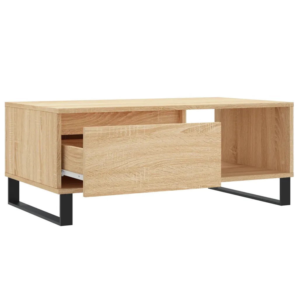 Tavolino Salotto-Tavolino da Soggiorno Rovere Sonoma 90x50x36,5 cm Legno Multistrato