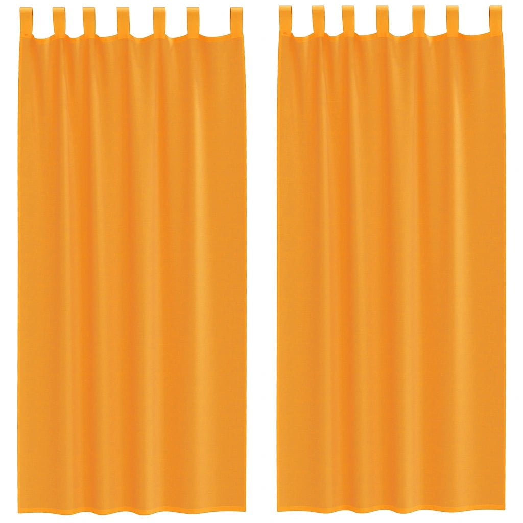 Tende in Voile con Passanti 2 pz Arancio 140x245 cm 4102284