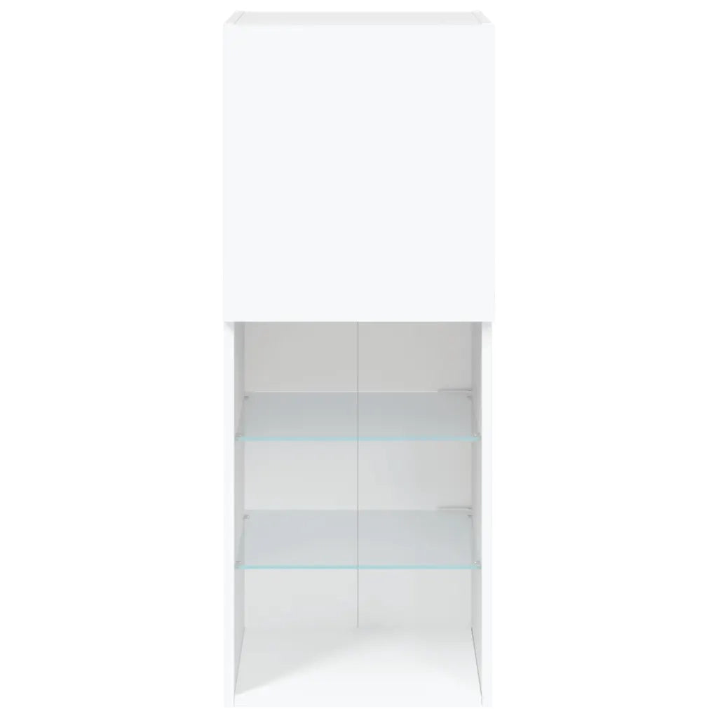 Mobile TV | Armadietto TV | Mobile Porta TV con Luci LED Bianco 40,5x30x102 cm