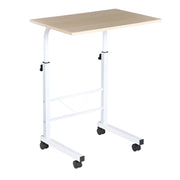 Tavolino con Ruote e Altezza Regolabile ¨C Zephmum ¨C 60x40x68-78 cm Bianco
