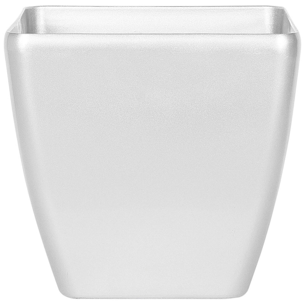 Vaso per piante in fibra d'argento argilla 41 x 42 x 42 cm per esterni interni per tutte le stagioni