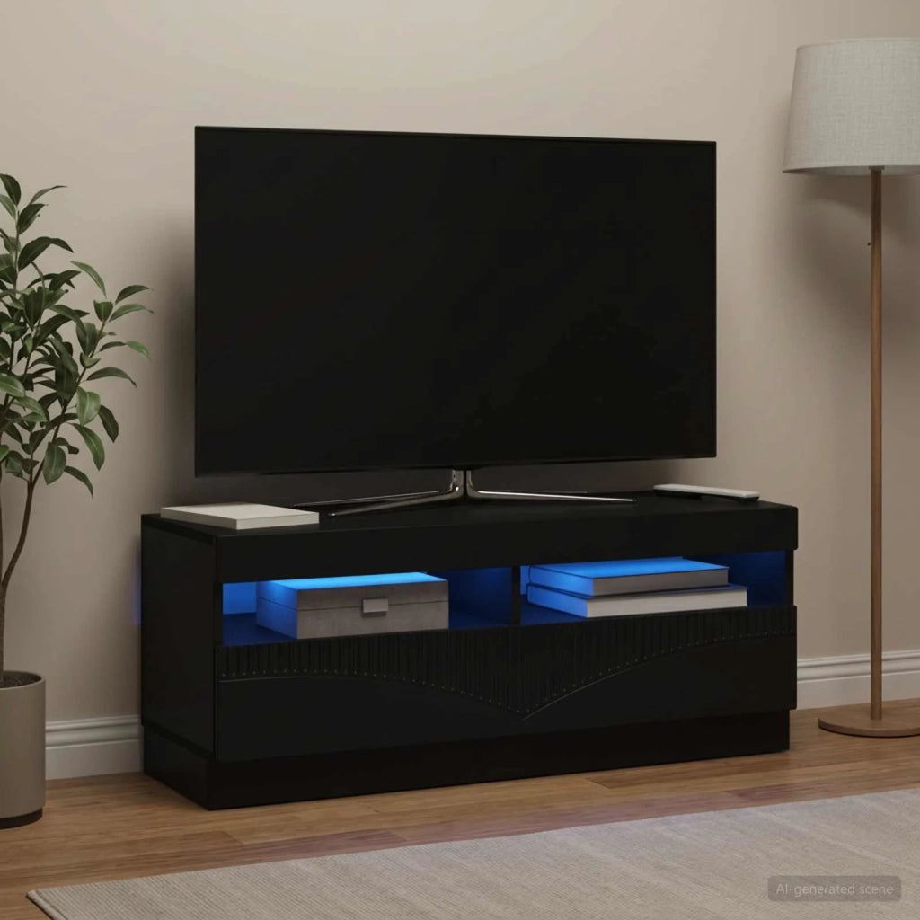 Mobile TV LED Nero Legno ingegnerizzato 897426