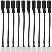 Clip senza saldatura per strisce di illuminazione - 10 pezzi - Installazione facile - 5,5 mm x 2,1 mm - Adatto per strisce LED - Connettore perfetto