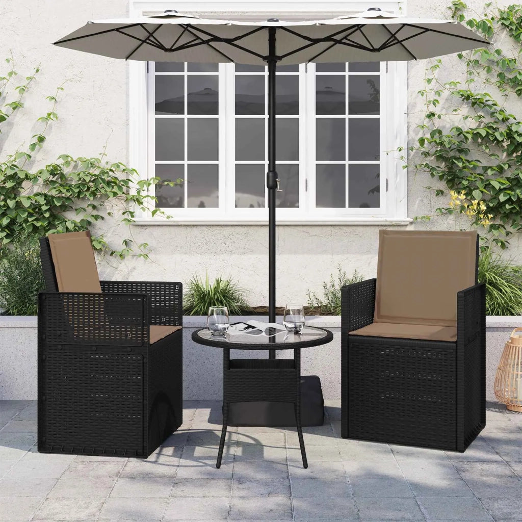 Cuscini per Seduta e Schienale 2 pcs Tortora 47 x 45 x 2 cm