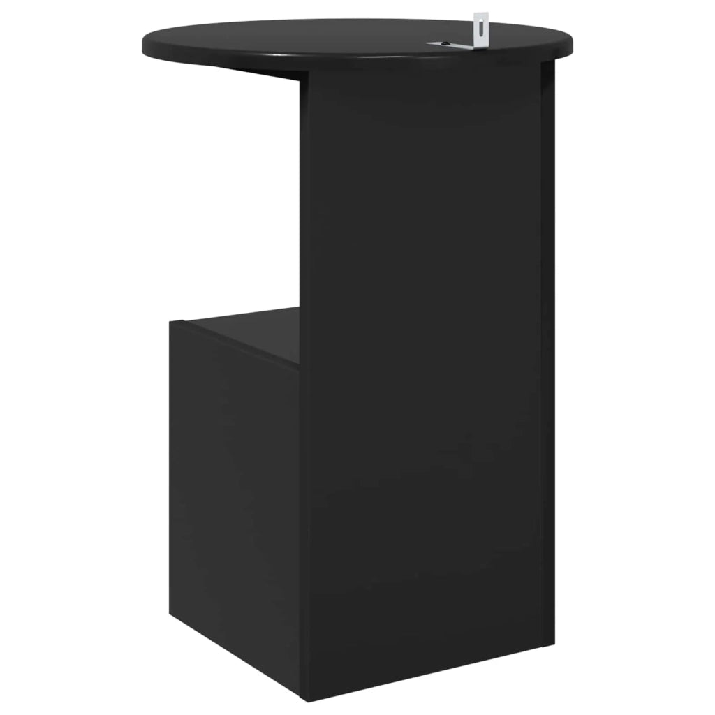 Tavolo laterale Rovere Nero Ø 39,5 x 55 cm Legno ingegnerizzato