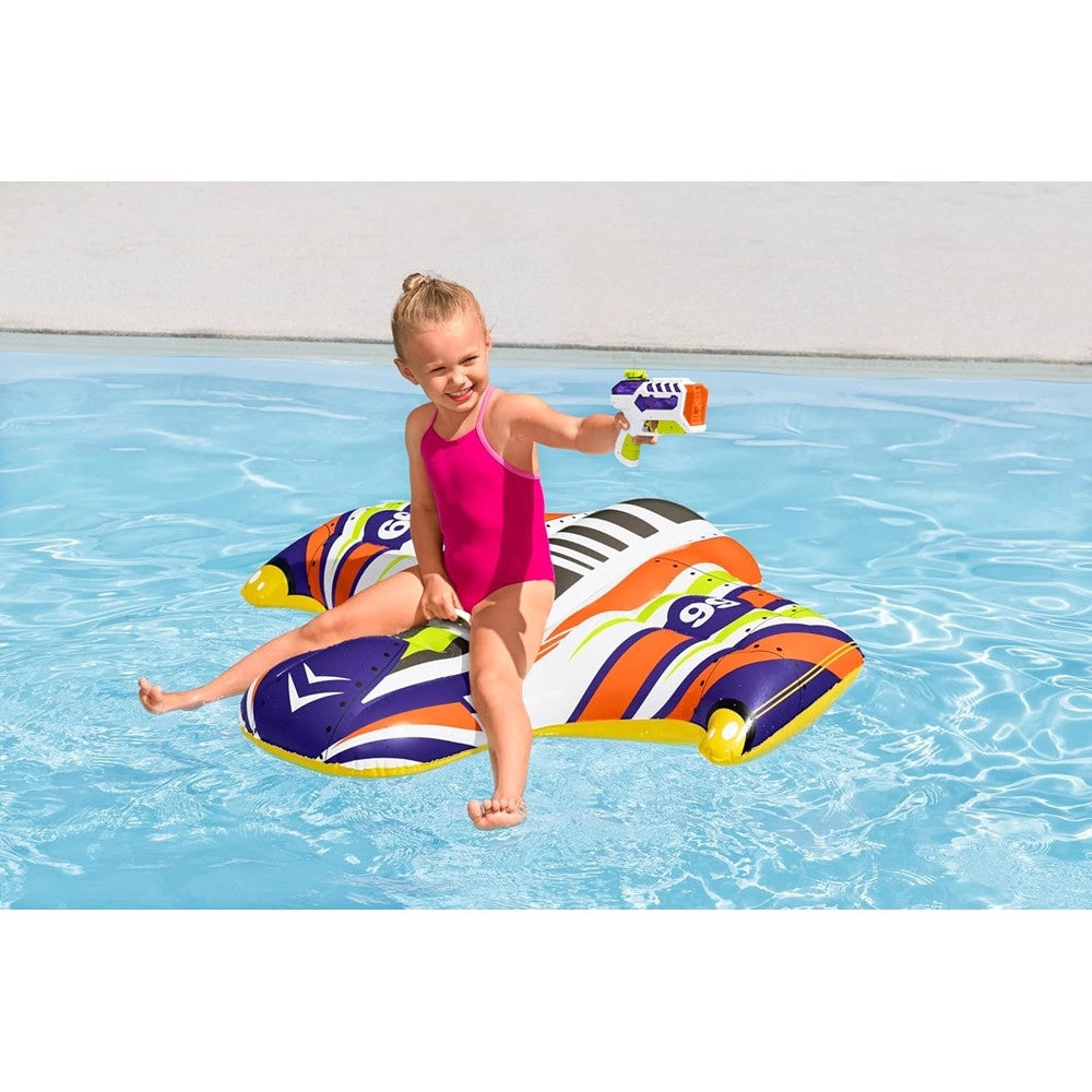 Trade Shop - Cavalcabile Gonfiabile Splash Shuttle 117x107cm Galleggiante Con Maniglia Pistola 41503 -