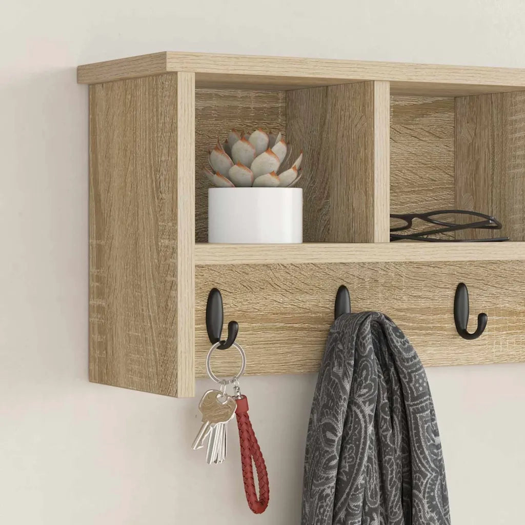 Appendiabiti a muro Rovere Sonoma 75 x 16 x 26 cm 874317