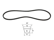 Cinghia trapezoidale sezione A modello A64 ad A128 40° 13mm 8mm 11mm - 64129