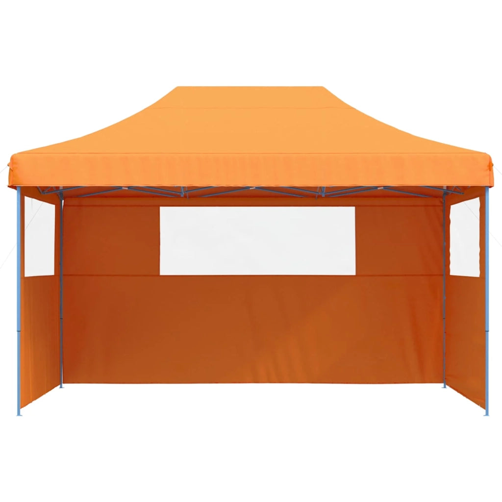 Tendone per Feste Pieghevole Pop-Up con 3 Pareti Arancione 4004969