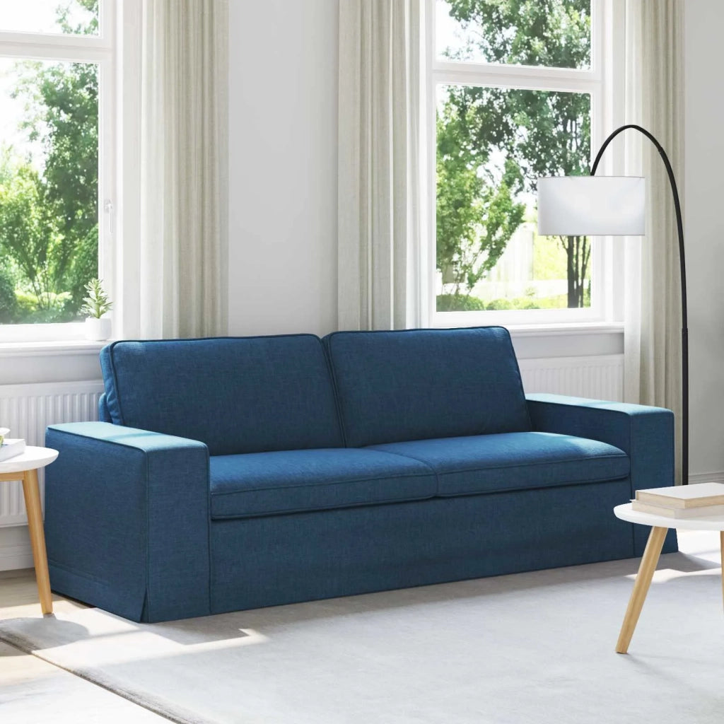 Divano | Divano da soggiorno | Sofa Blu 222 x 80 x 82 cm Tessuto