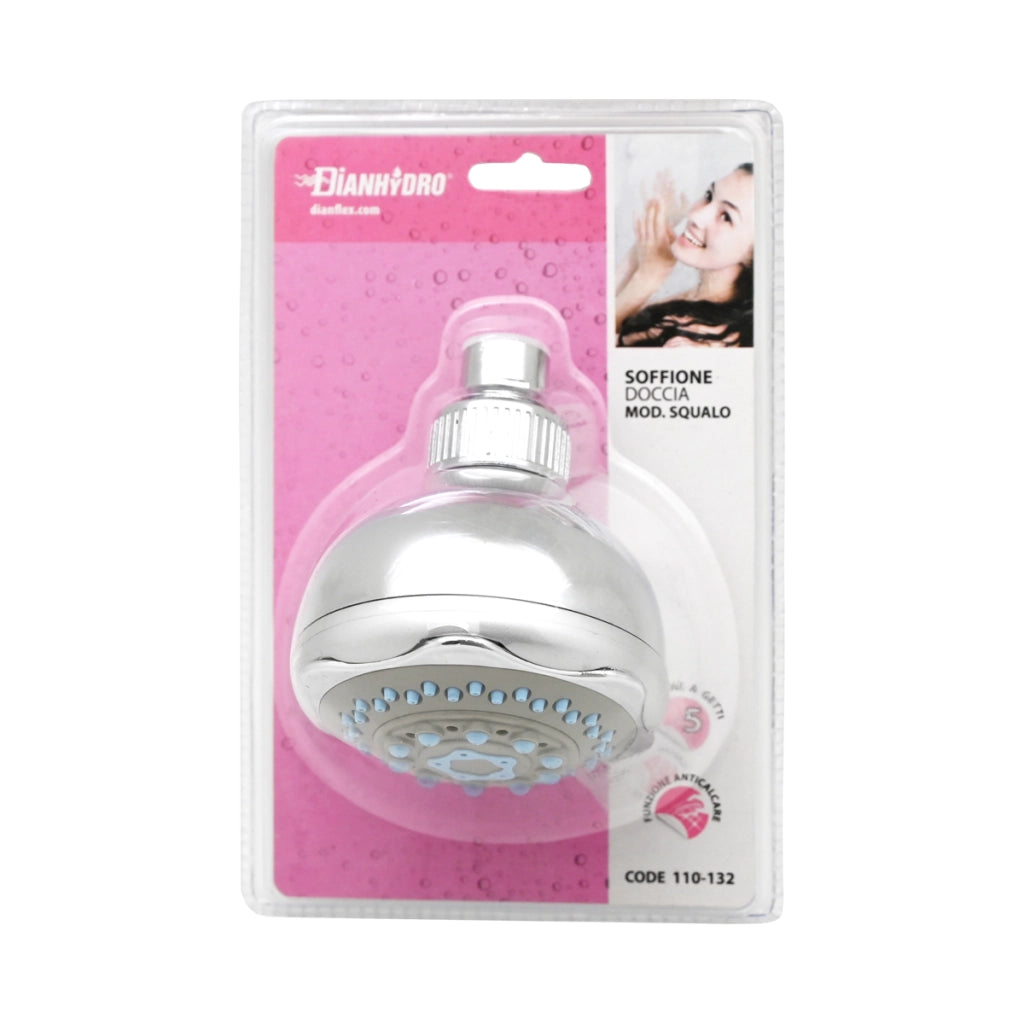 SOFFIONE DOCCIA SQUALO CON SNODO ZAMA- Cromo - Diam. 80 mm- DH- pezzi 1
