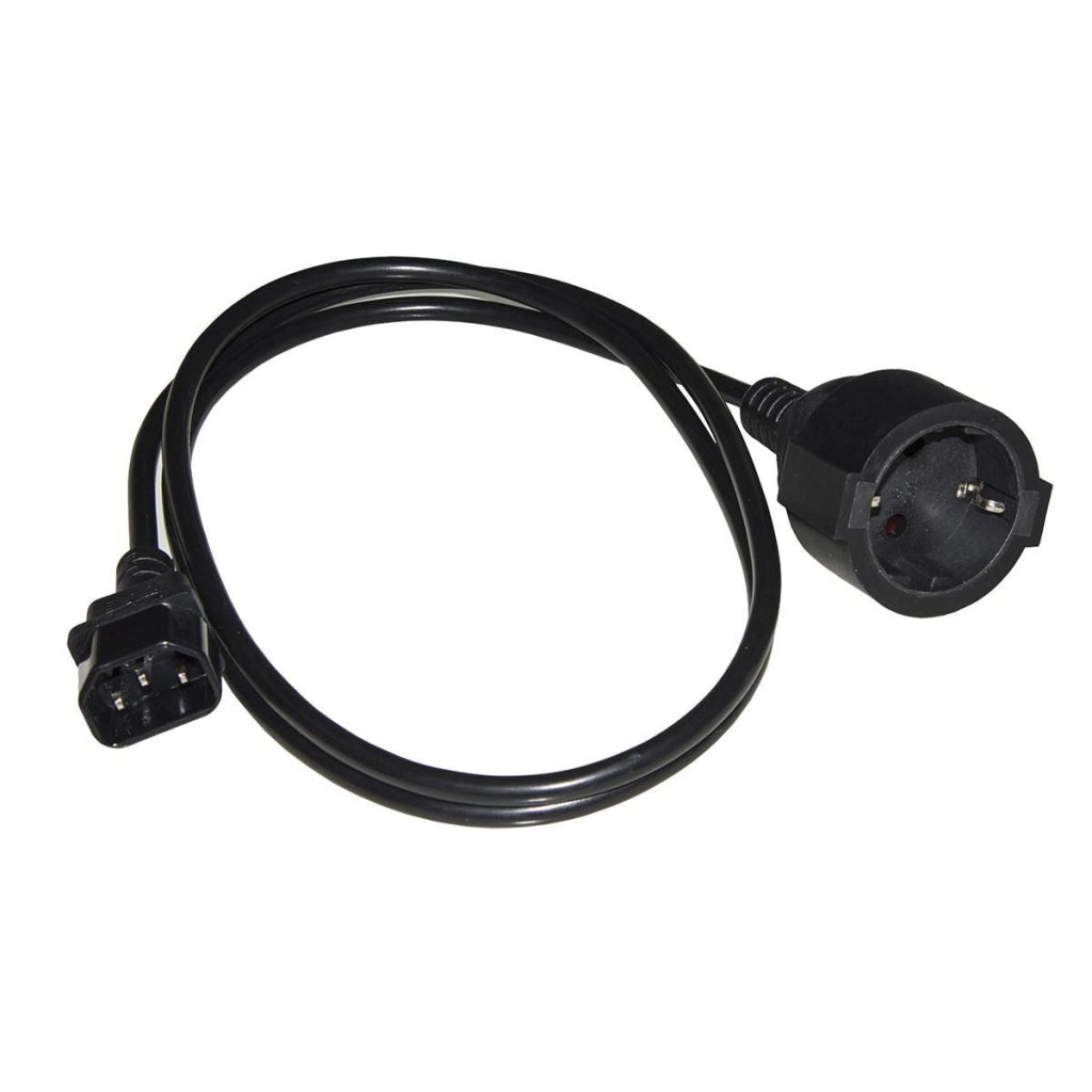 Link cavo adattatore di alimentazione presa schuko tedesca femmina - iec c14 maschio mt 1,50