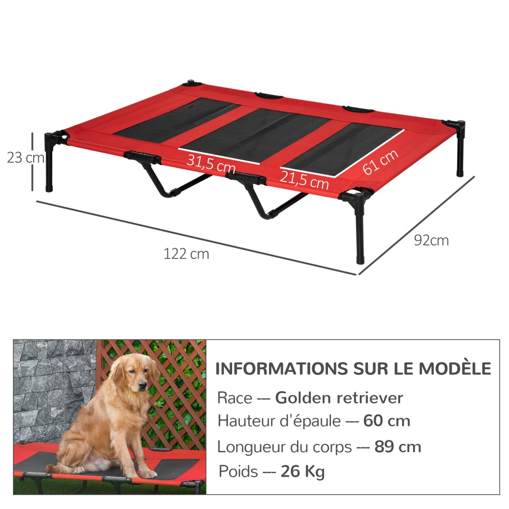 Letto per animali domestici ¨C zephmum ¨C rosso 122x92x23 cm
