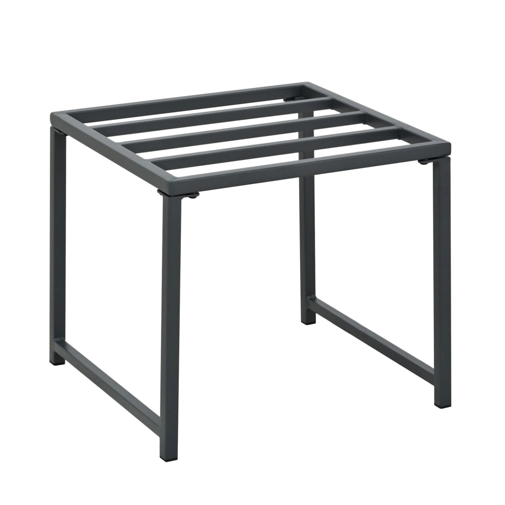 Set da pranzo da esterno 6 posti con tavolo 117x117 cm; vetro temperato nero; nero/naturale