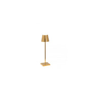 Lampada a led da tavolo Poldina Pro Micro Oro Lucido ricaricabile e dimmerabile con batteria fino a 12 ore