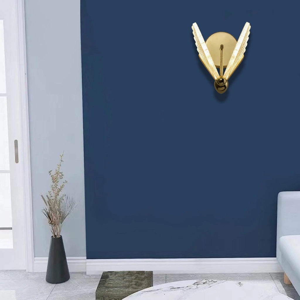 Applique Mariposa Light Prestige 2 LED ottone vetro